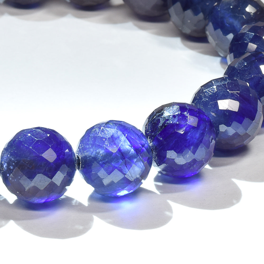 サファイア カットカットビーズ ブレスレット 9.5-10mm #RH079