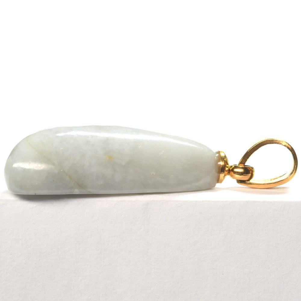 鳥取県産 若桜翡翠 ペンダントトップ 27x12x6mm #RH103