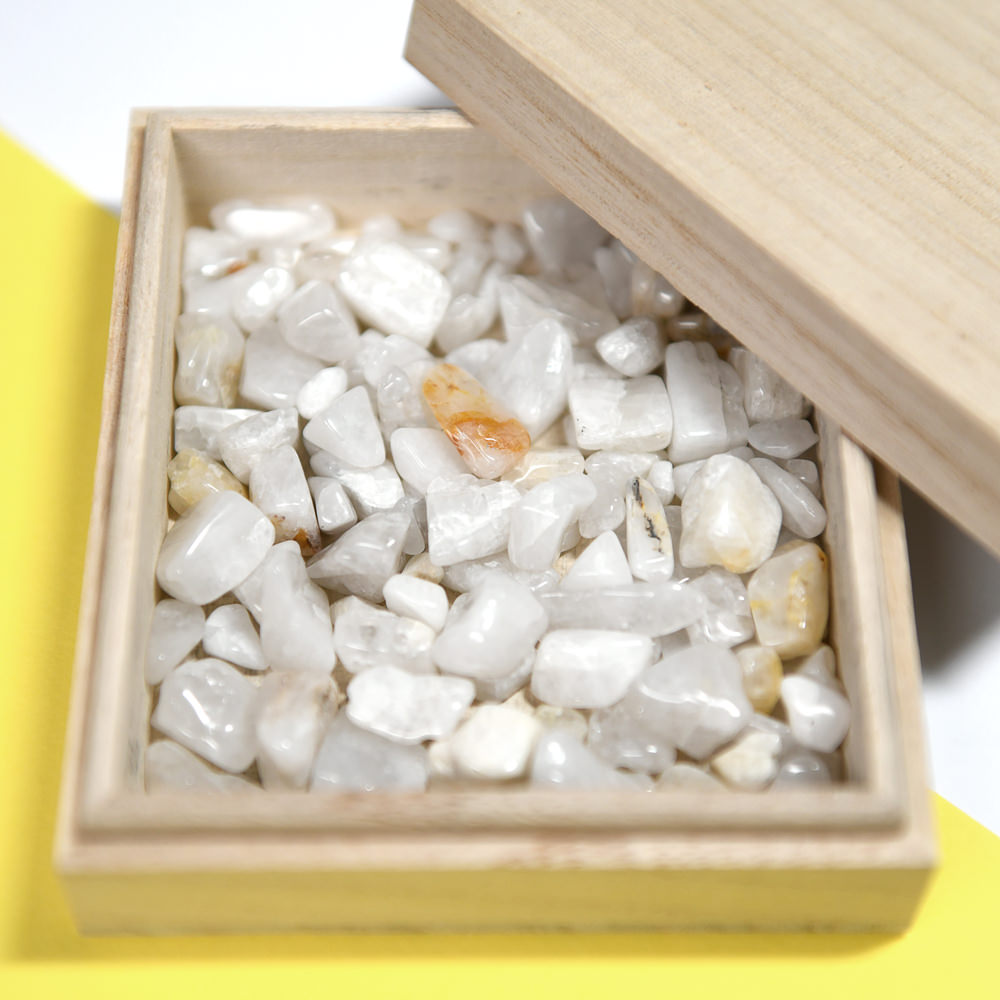 奈良県産 飛鳥桜水晶 さざれ 100g #RH139