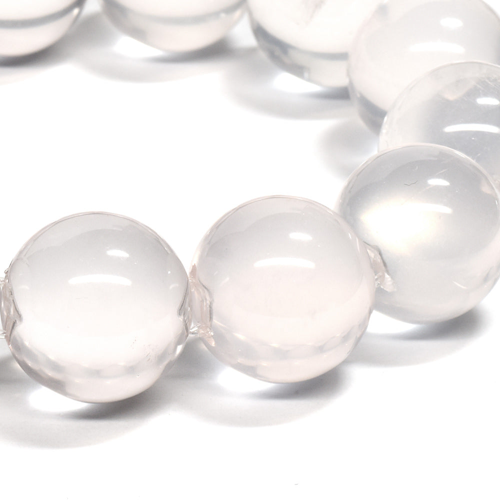 <The Floating Orbs>スターローズクォーツ ブレスレット 16.5mm #RJ019