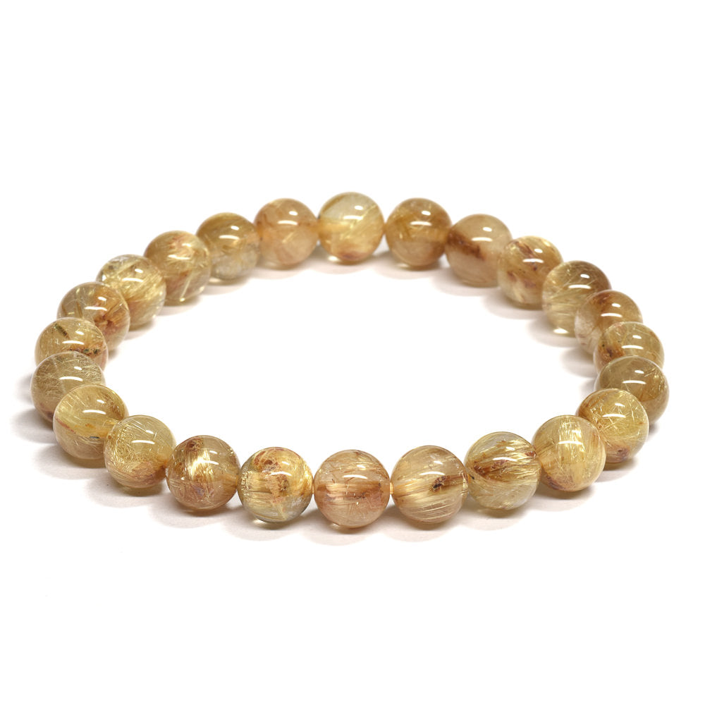 ゴールドルチルクォーツ ブレスレット 7.5mm #RJ054
