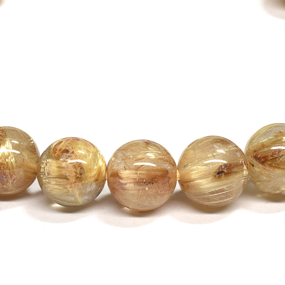 ゴールドルチルクォーツ ブレスレット 7.5mm #RJ054