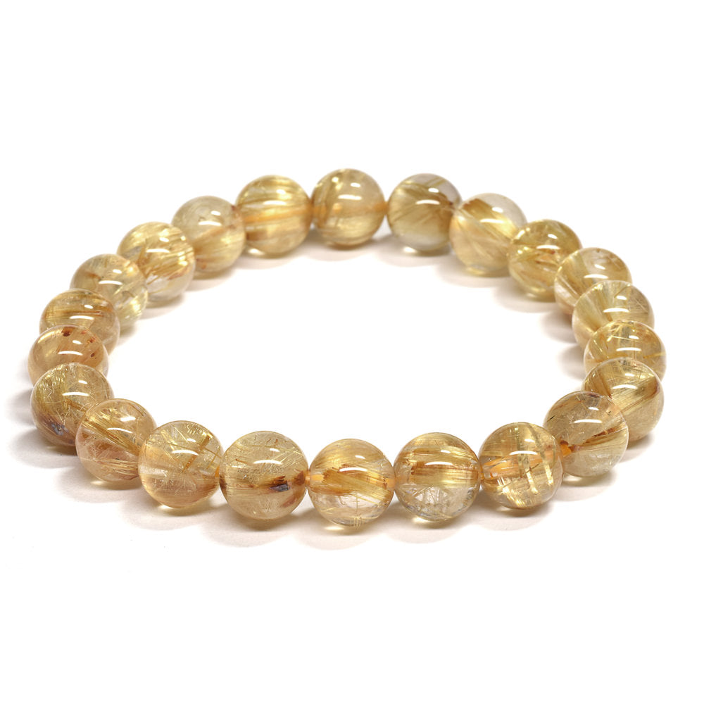 ゴールドルチルクォーツ ブレスレット 8.5mm #RJ056
