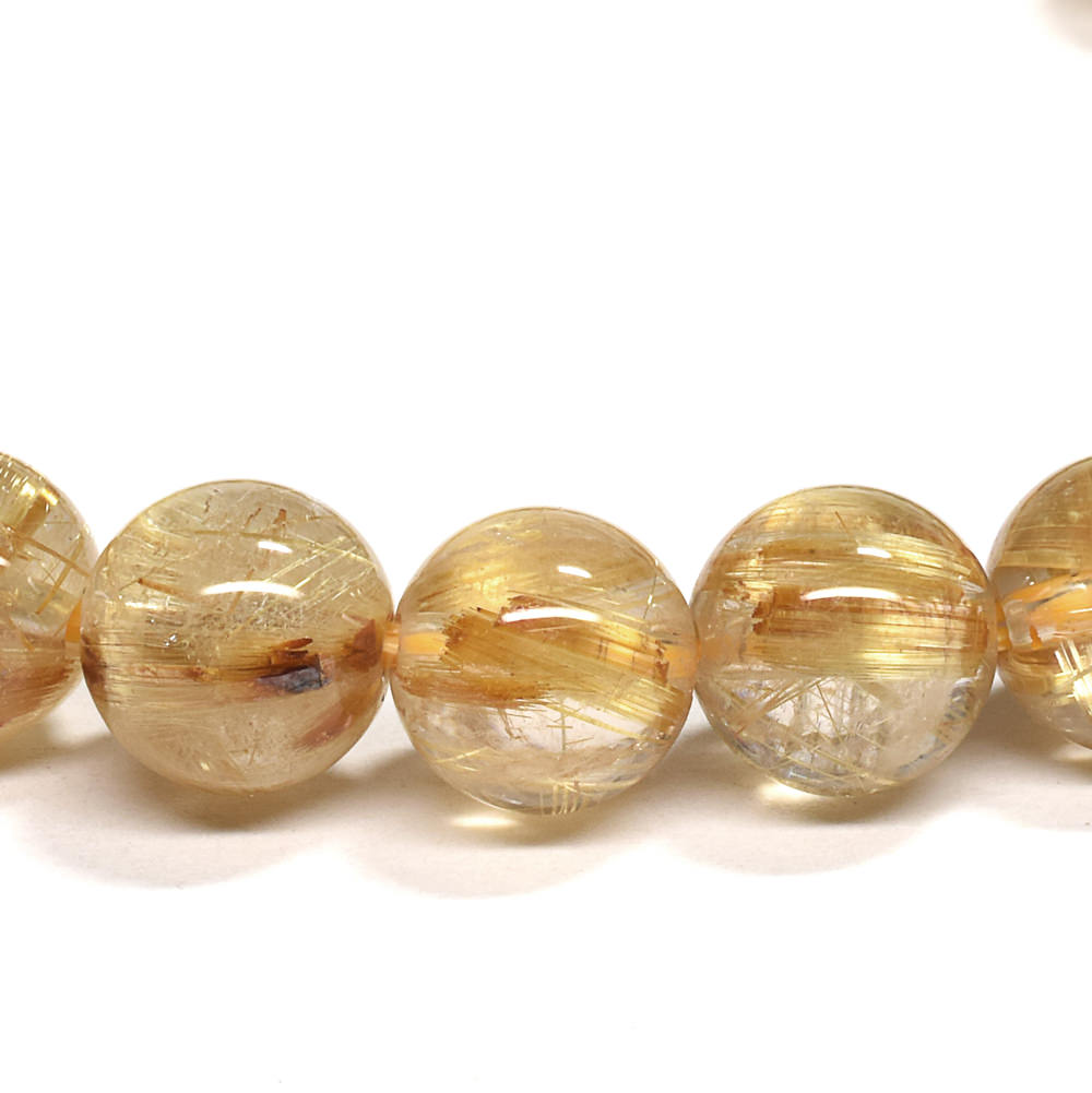 ゴールドルチルクォーツ ブレスレット 8.5mm #RJ056