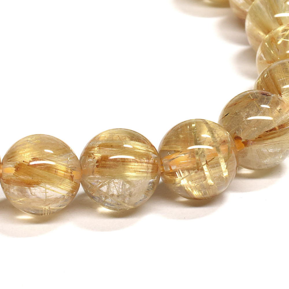 ゴールドルチルクォーツ ブレスレット 8.5mm #RJ056