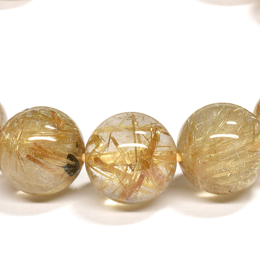 ゴールドルチルクォーツ ブレスレット 12mm #RJ059