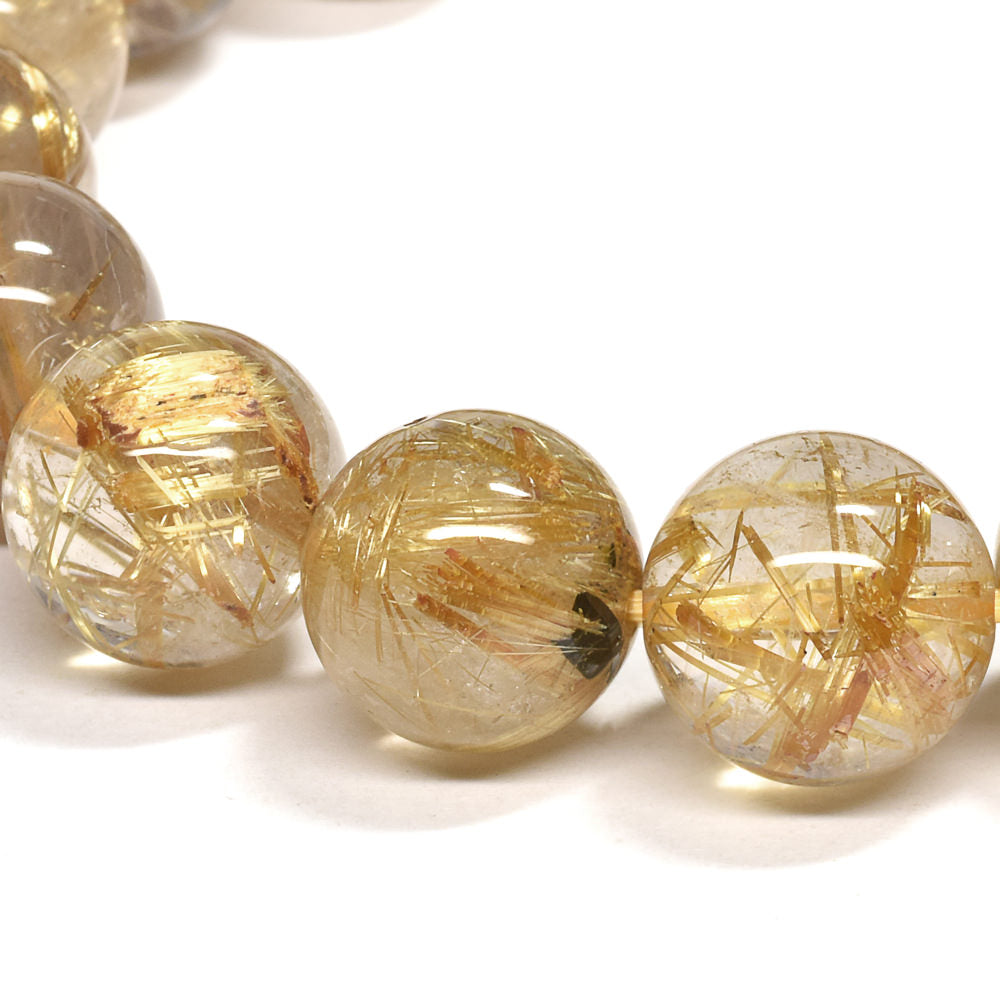 ゴールドルチルクォーツ ブレスレット 12mm #RJ059