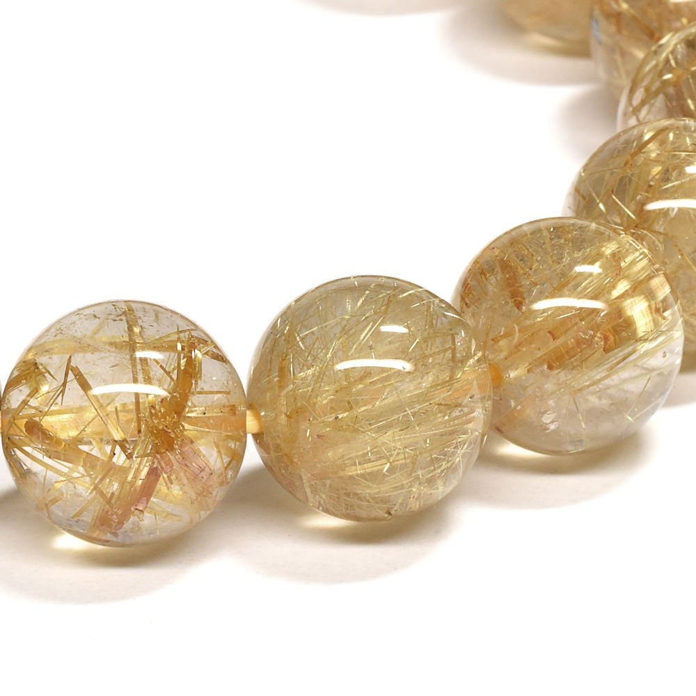 ゴールドルチルクォーツ ブレスレット 12mm #RJ059
