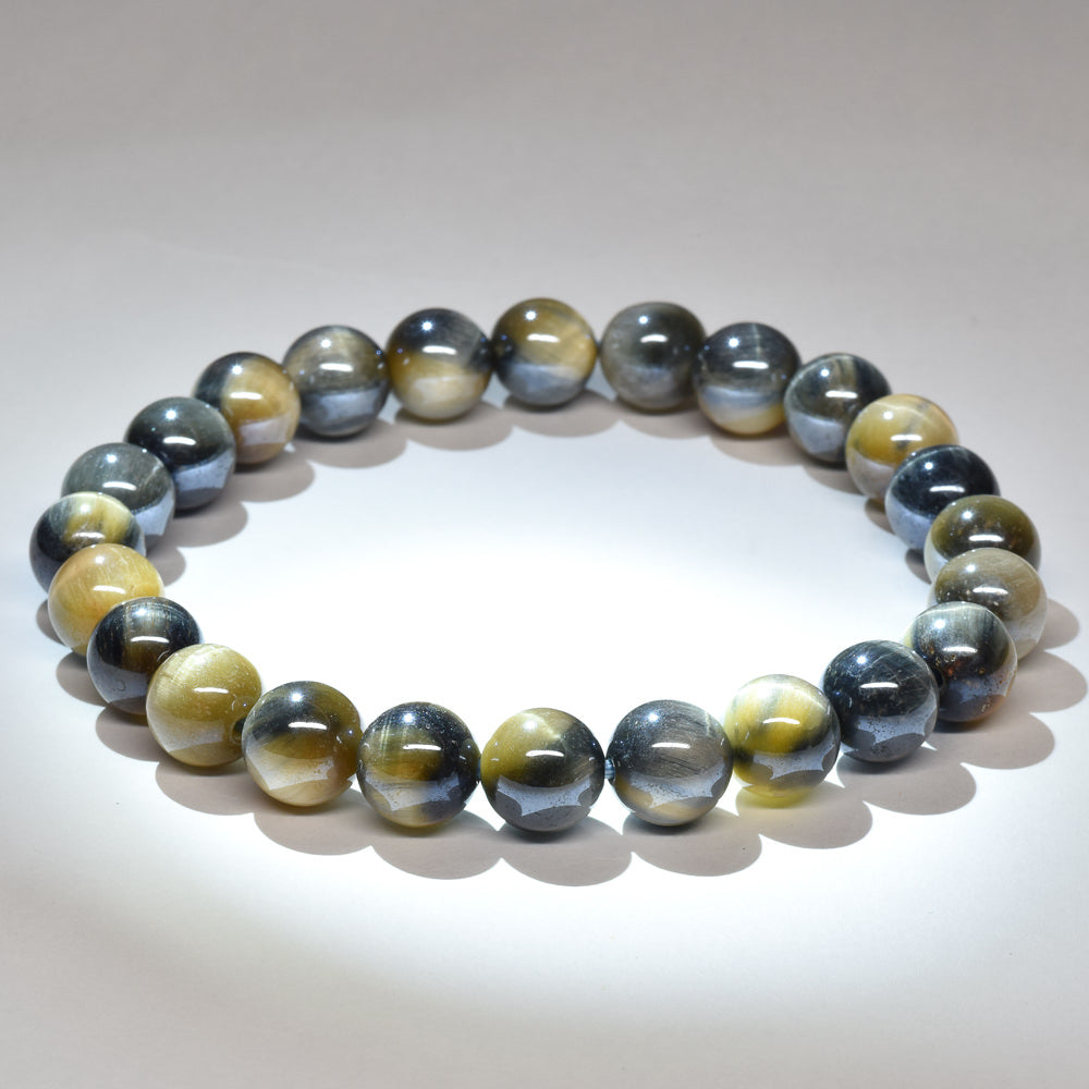 シルバーシャイン・ゼブラタイガーアイ ブレスレット 8mm #RJ069