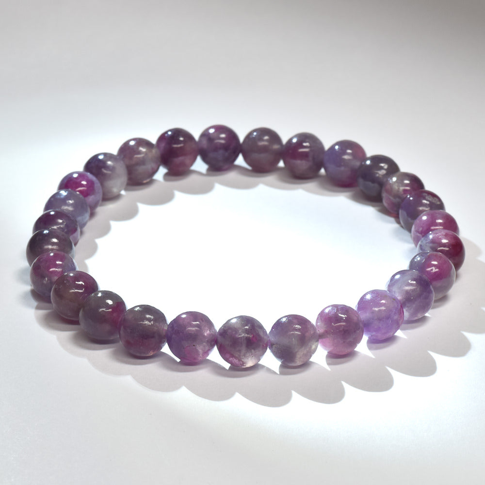 ピンクトルマリンレピドライトクォーツ ブレスレット 7.5mm #RJ189