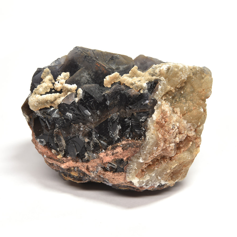 パキスタン産ブラックフローライト(赤色蛍光)原石 91x67x81mm #RJ203