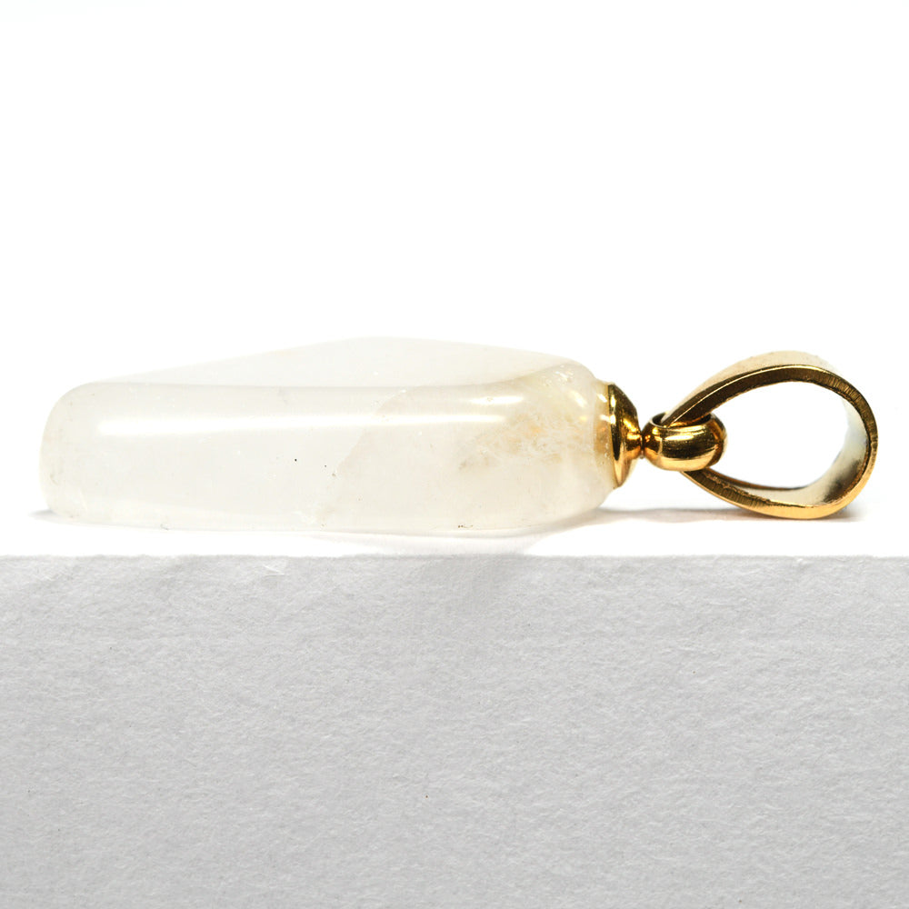 奈良県産 飛鳥桜水晶 ペンダントトップ 24x8.5x4.5mm #RJ237