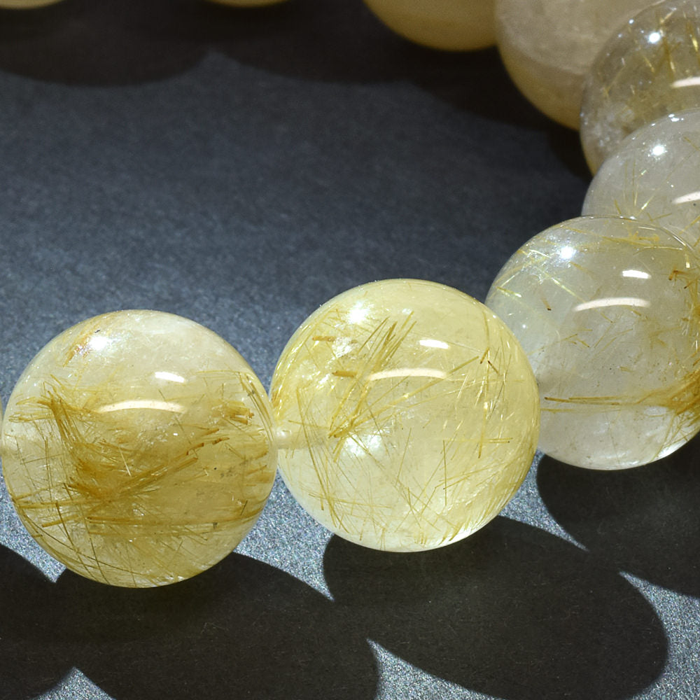 ゴールドルチルクォーツ ブレスレット 14-14.5mm #RK027