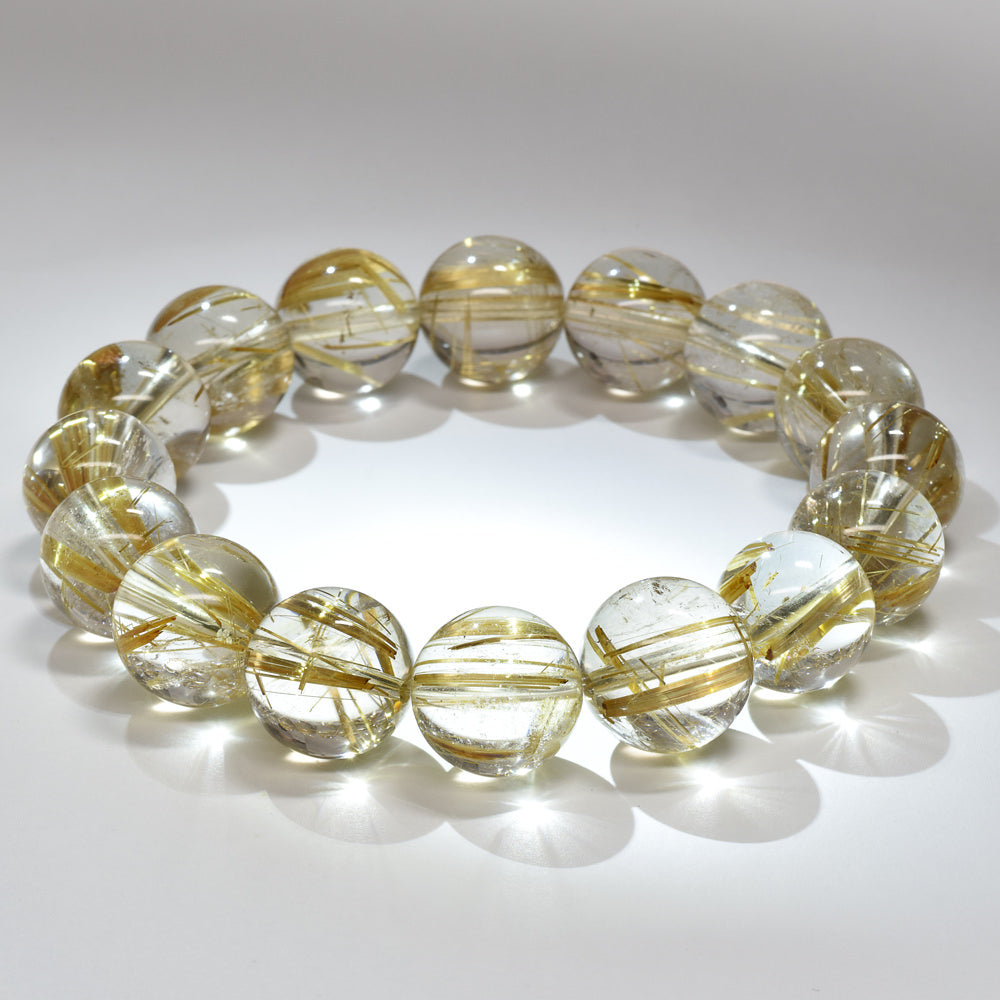 ゴールドルチルクォーツ ブレスレット 13-13.5mm #RK146