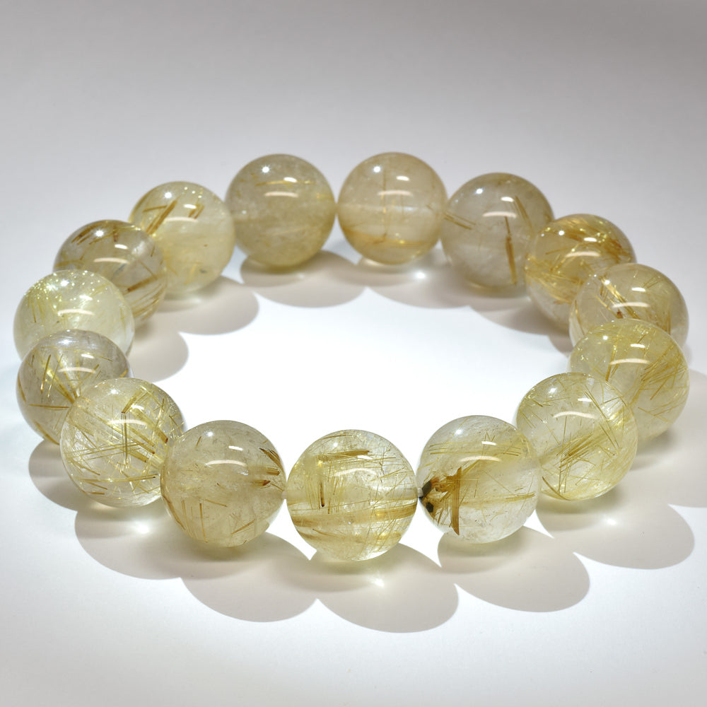 ゴールドルチルクォーツ ブレスレット 14-14.5mm #RL070