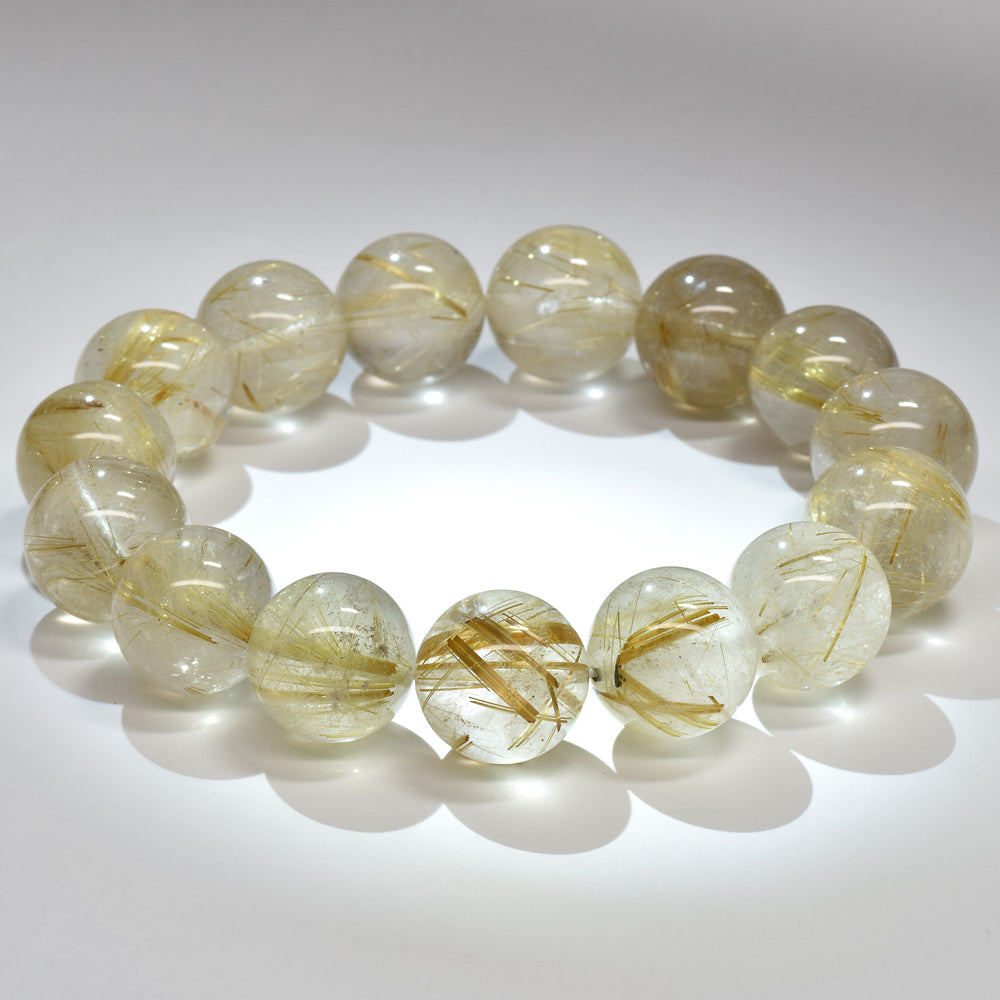 ゴールドルチルクォーツ ブレスレット 14-14.5mm #RL071