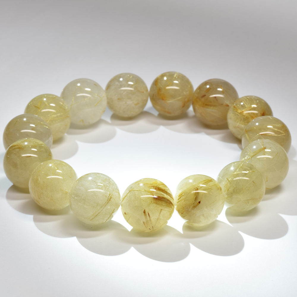 ゴールドルチルクォーツ ブレスレット 14.5mm #RL072