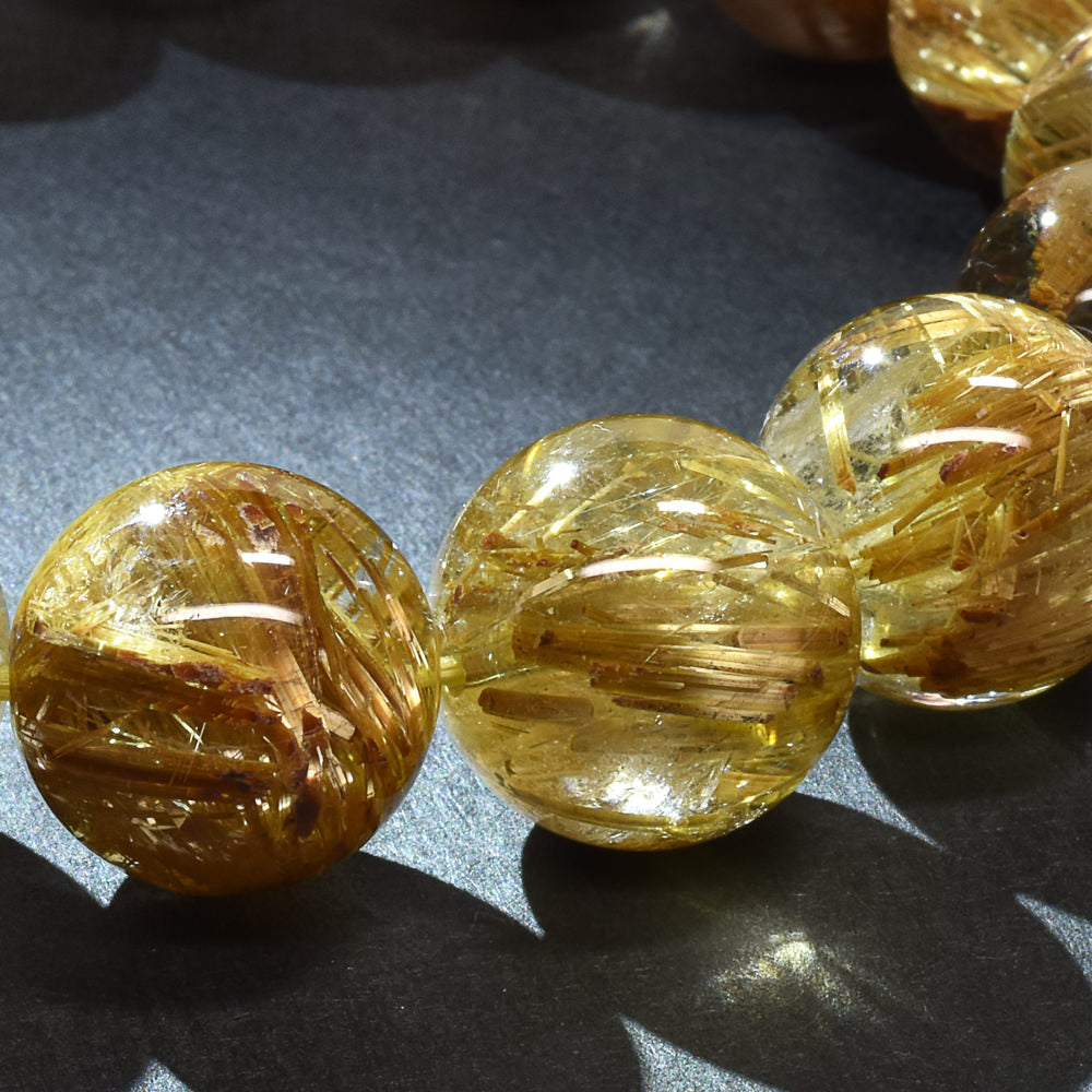 タイチンルチルクォーツ ブレスレット 13-14.5mm #RL510