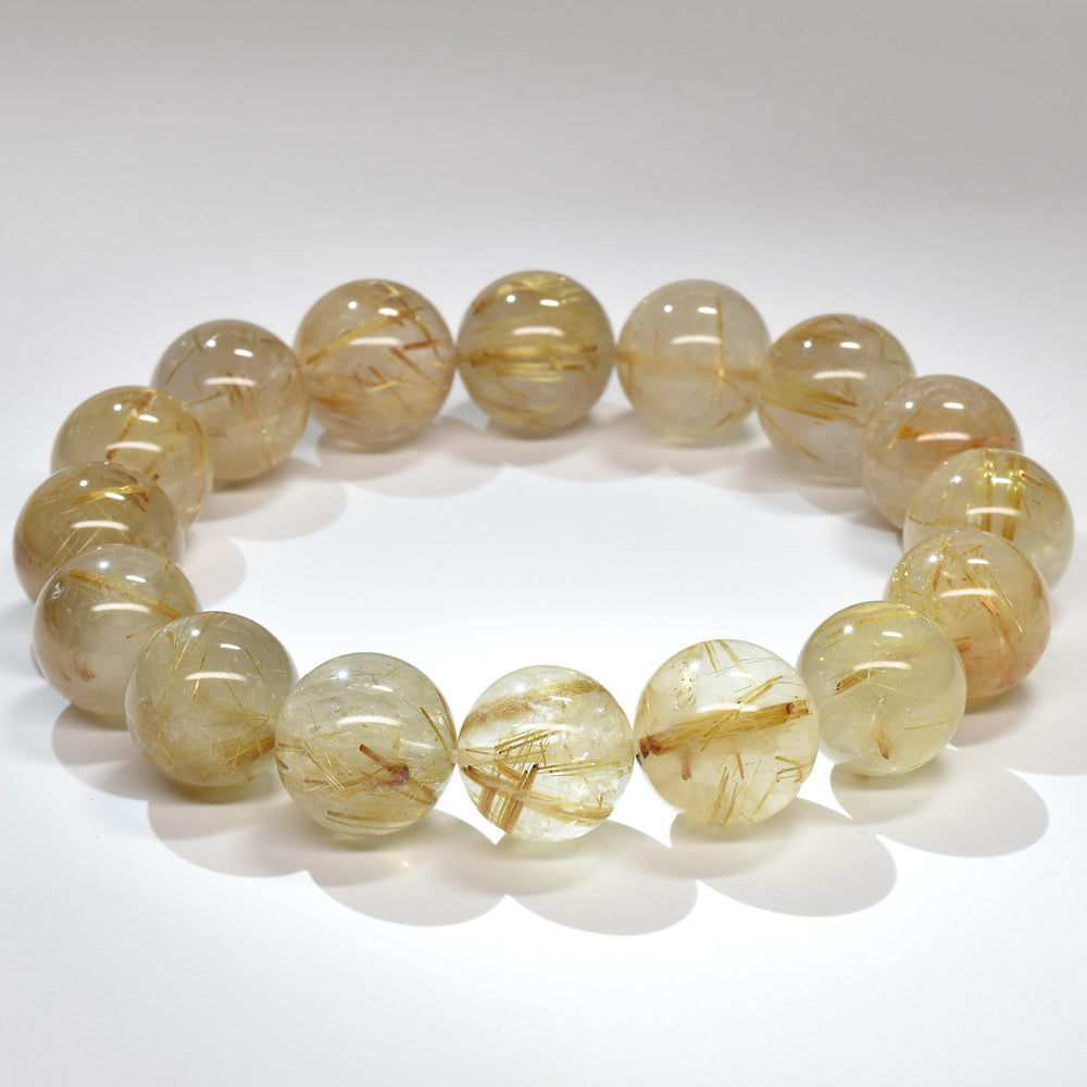 ゴールドルチルクォーツ ブレスレット 13-13.5mm #RM035