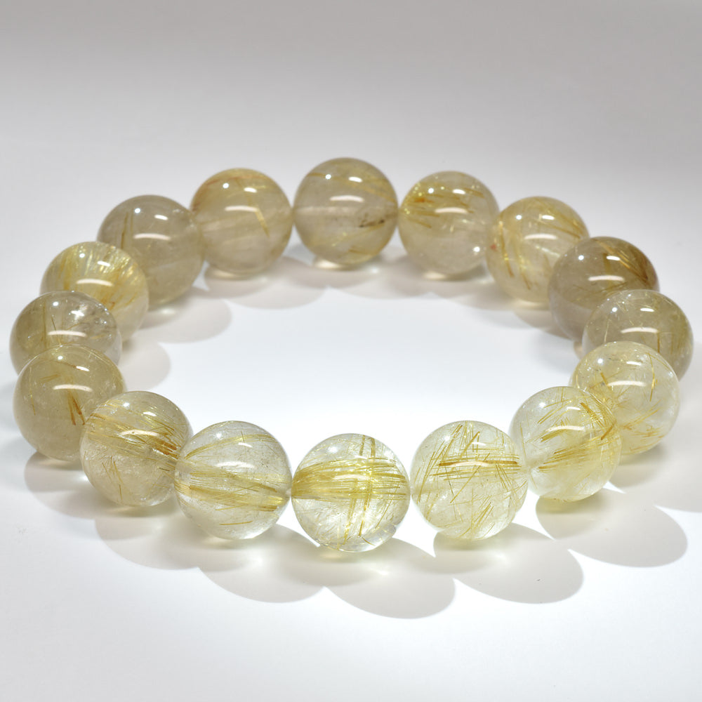 ゴールドルチルクォーツ ブレスレット 13-13.5mm #RM036