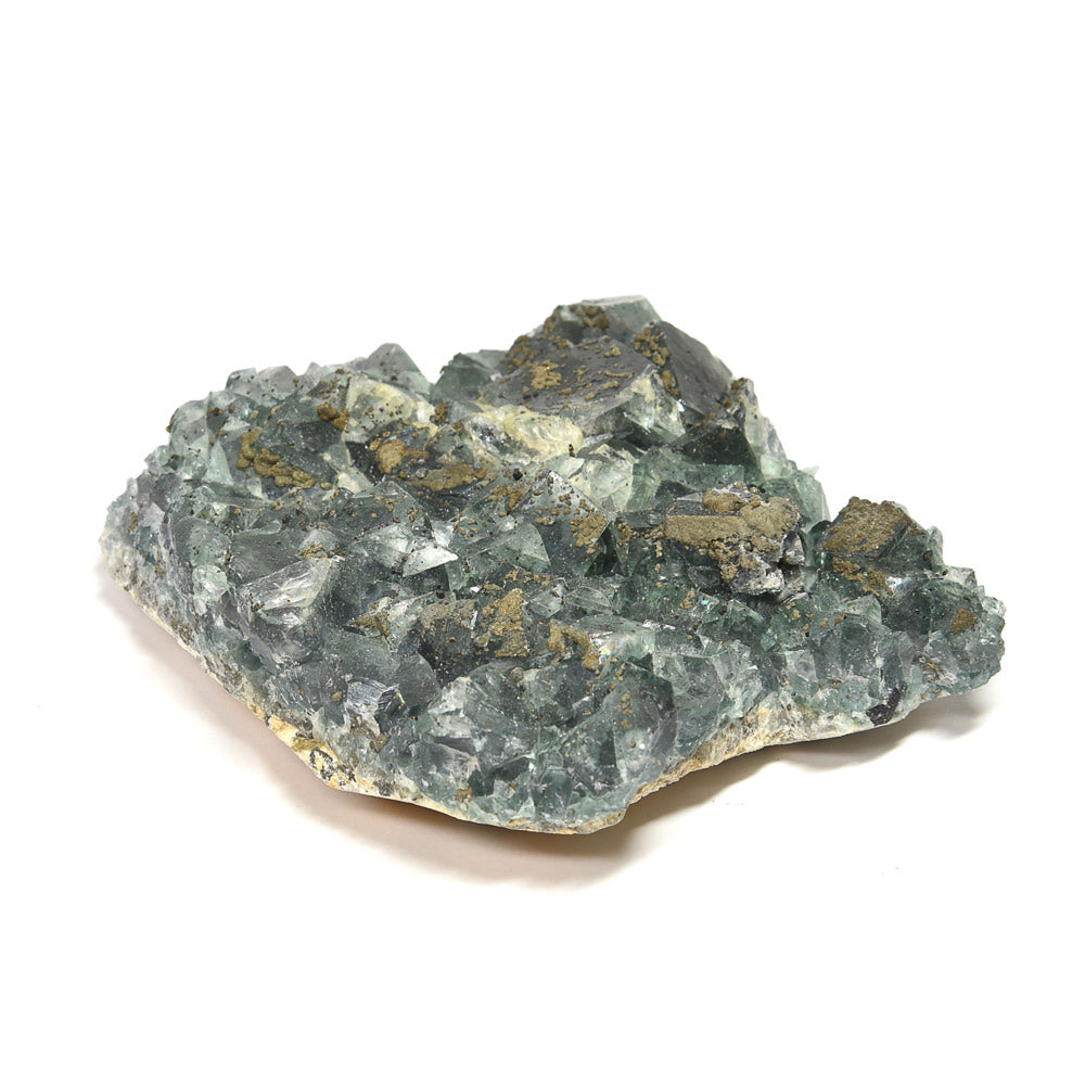 ナイジェリア産パイライトオンフローライト 原石 87x66x25mm #RM049