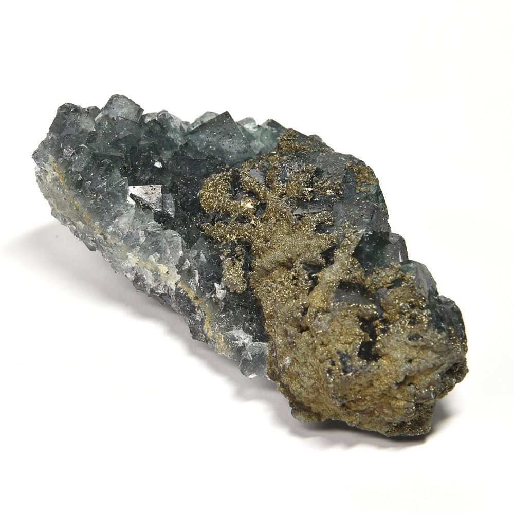 ナイジェリア産パイライトオンフローライト 原石 99x64x41mm #RM050