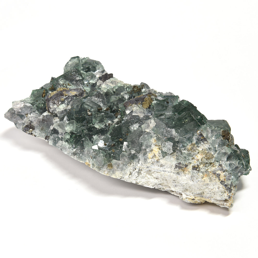 ナイジェリア産パイライトオンフローライト 原石 111x53x37mm #RM052