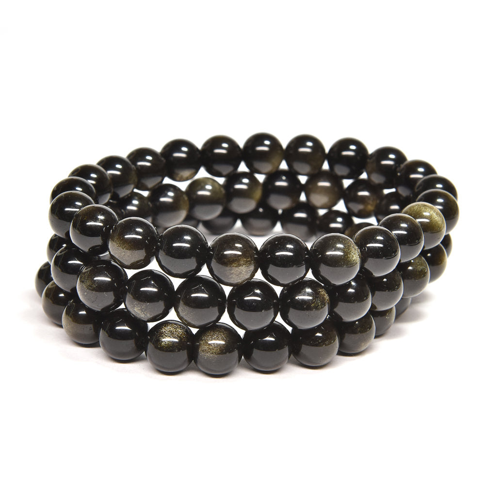 ゴールデンオブシディアン(ご奉仕品) ブレスレット 8mm #RM135T