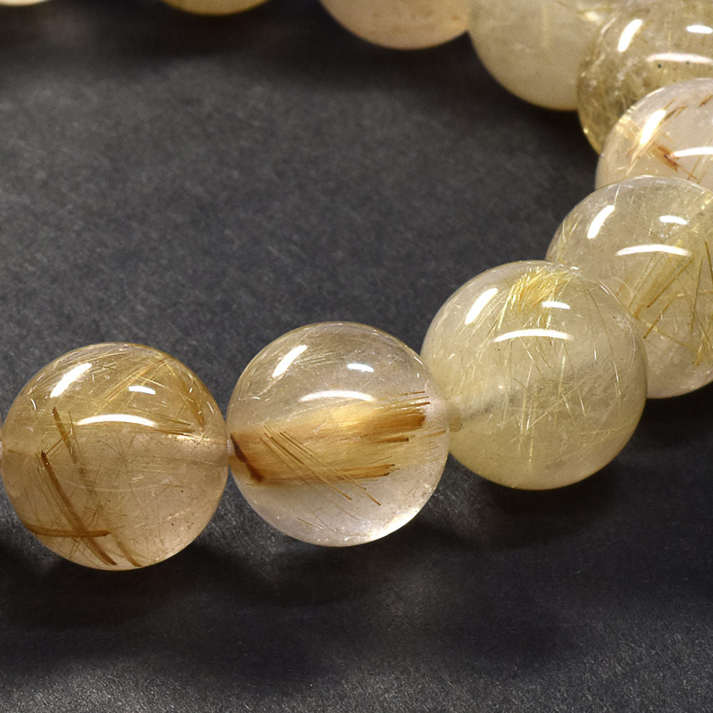 ゴールドルチルクォーツ ブレスレット 12-12.5mm #SA023