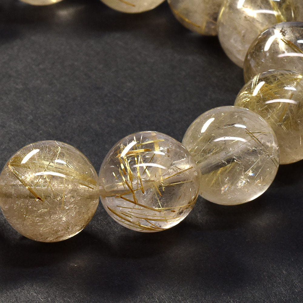 ゴールドルチルクォーツ ブレスレット 13-13.5mm #SA025