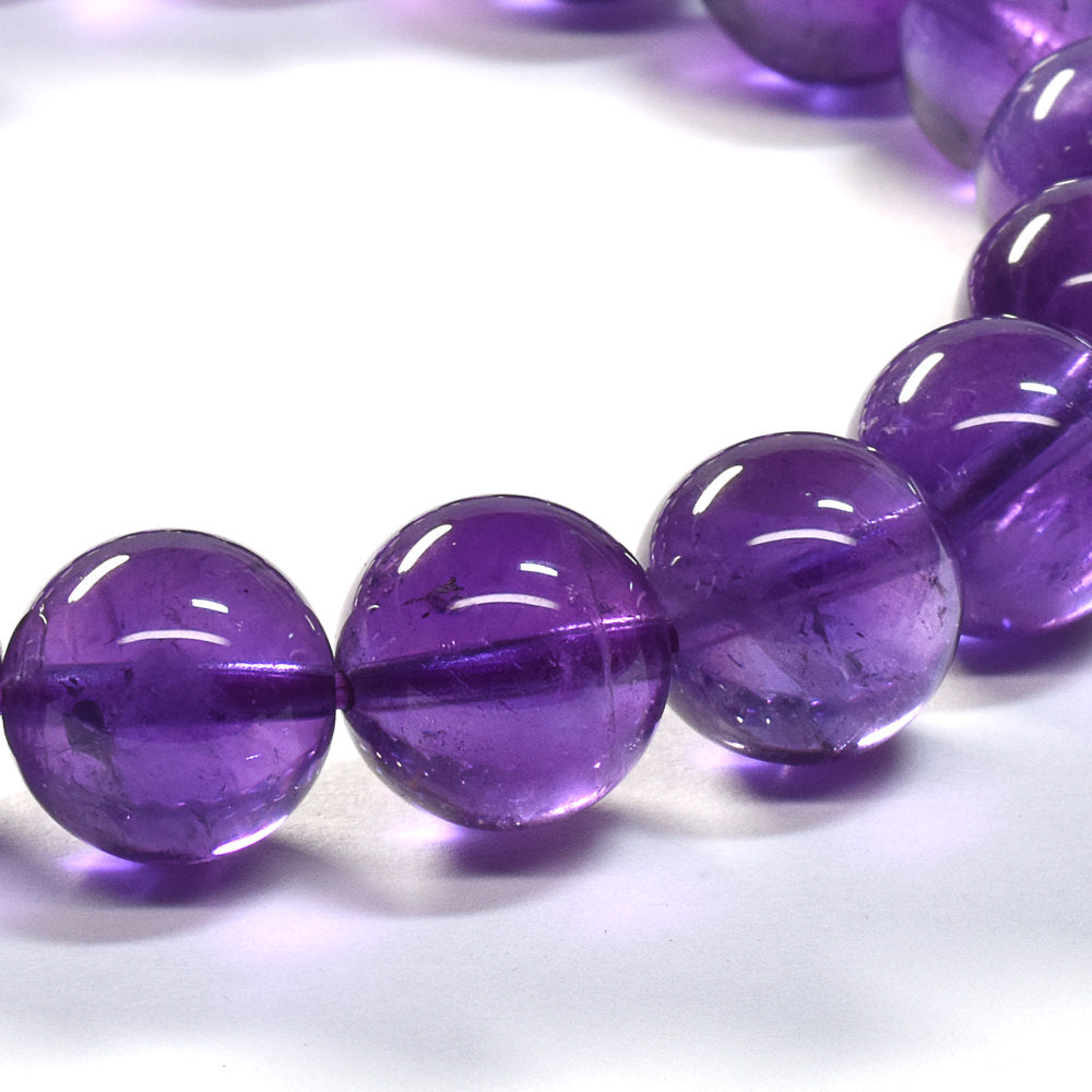 ウルグアイ産アメジスト ブレスレット 10mm #SA084