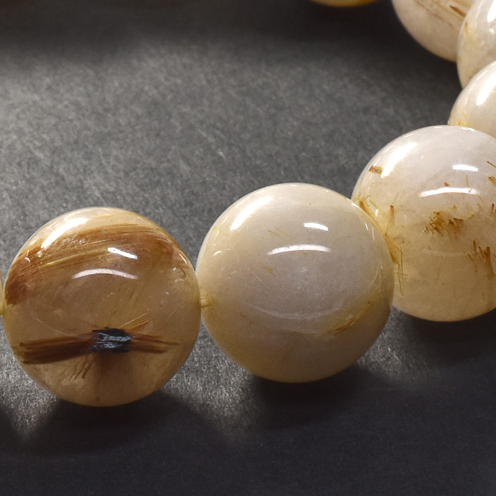 ゴールドルチルクォーツ ブレスレット 16mm #SA211