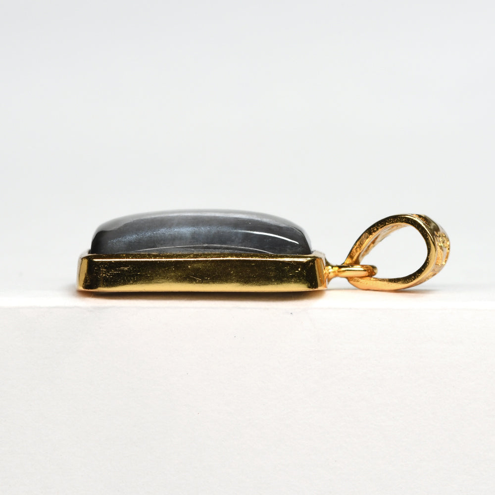 ブラックサンストーン ペンダントトップ 23.5x11.8x5mm #SH050