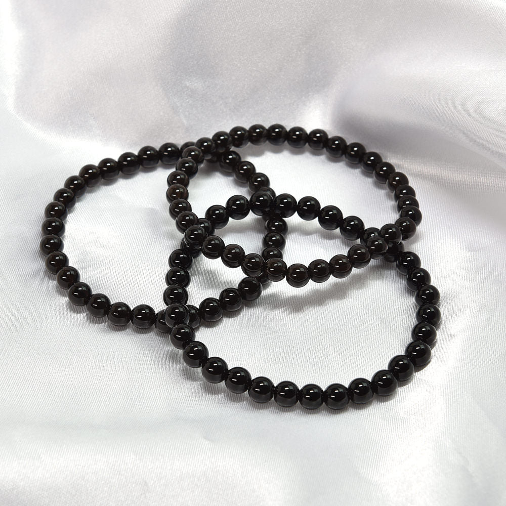 チベット産 モリオン ブレスレット 6mm #T3206