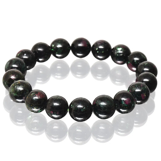 [高品質]ルビーインクロムマイカ ブレスレット 11mm #MH598