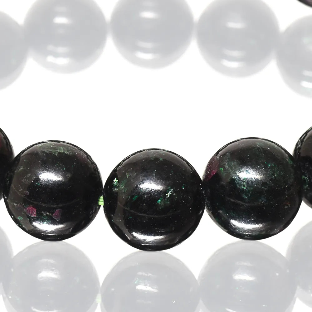 [高品質]ルビーインクロムマイカ ブレスレット 11mm #MH598