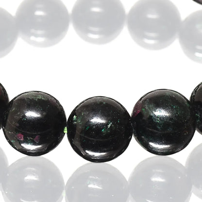 [高品質]ルビーインクロムマイカ ブレスレット 11mm #MH598