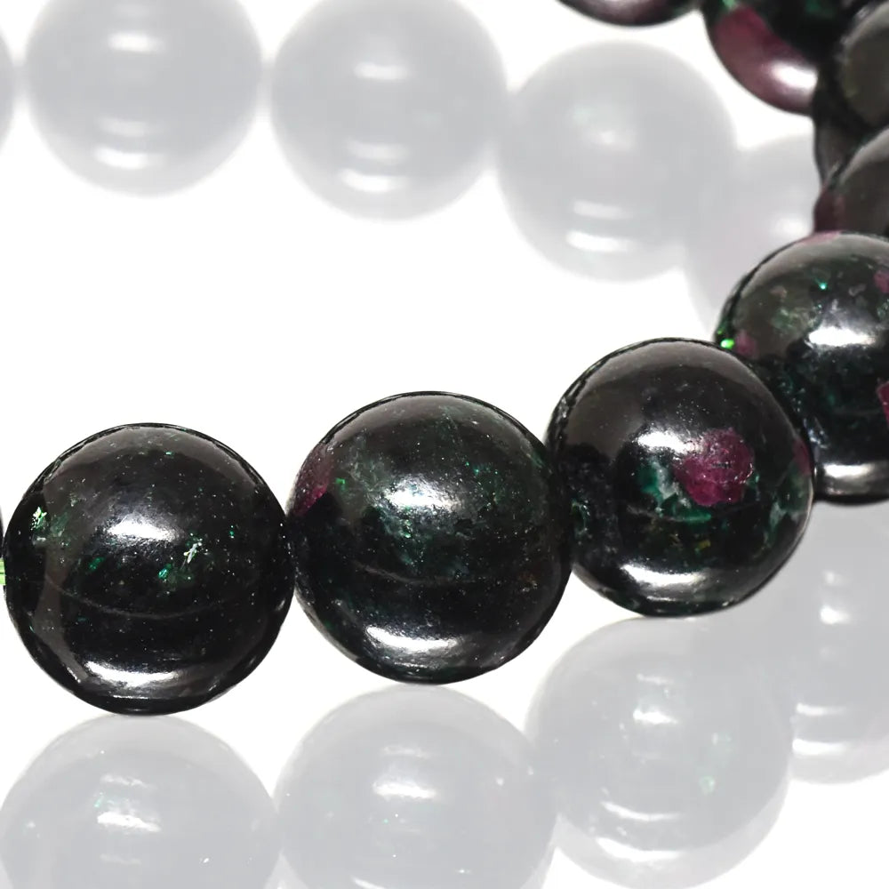 [高品質]ルビーインクロムマイカ ブレスレット 11mm #MH598