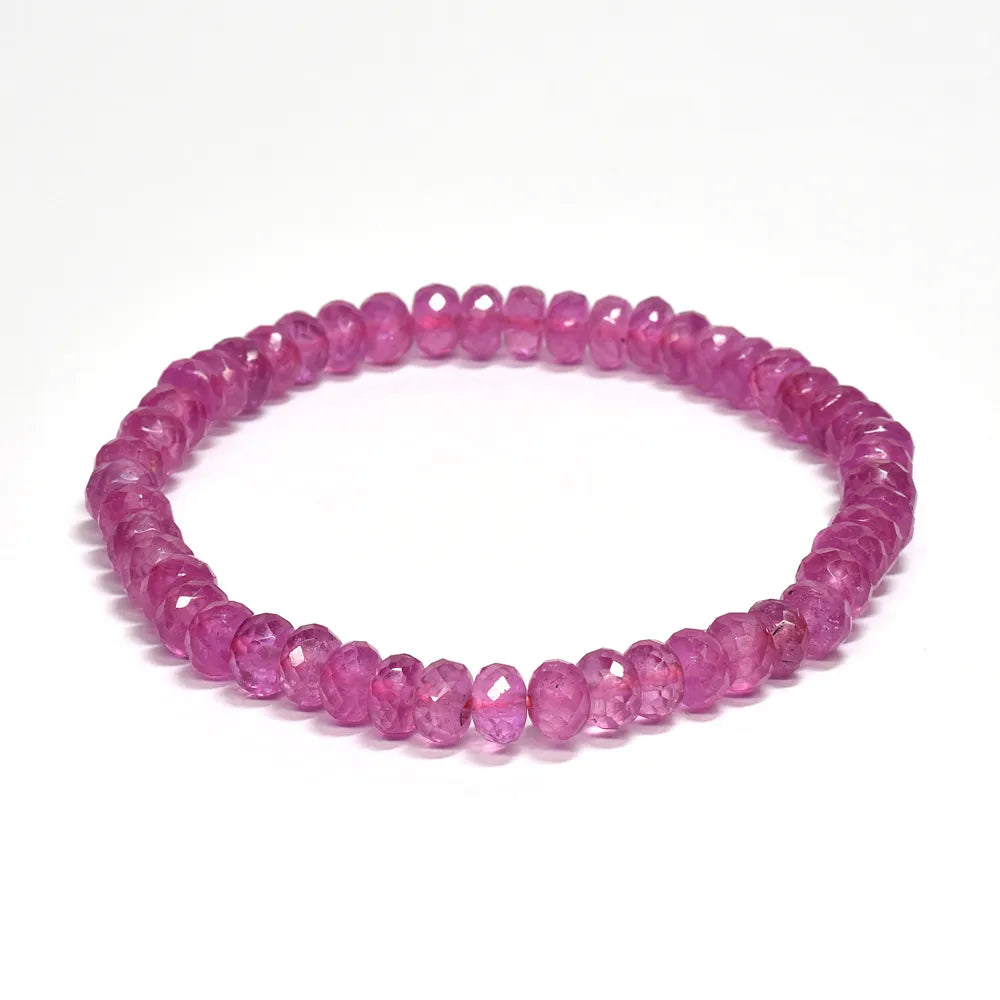 [高品質]ピンクサファイア ブレスレット 6mm #NE570
