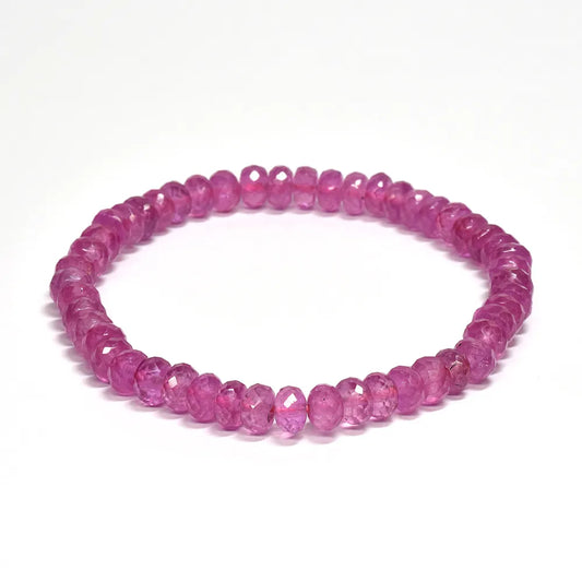 [高品質]ピンクサファイア ブレスレット 6mm #NE570