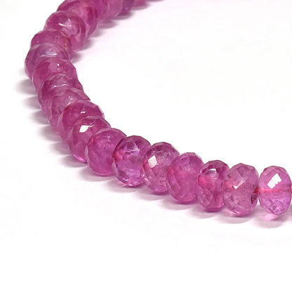 [高品質]ピンクサファイア ブレスレット 6mm #NE570