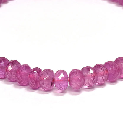 [高品質]ピンクサファイア ブレスレット 6mm #NE570