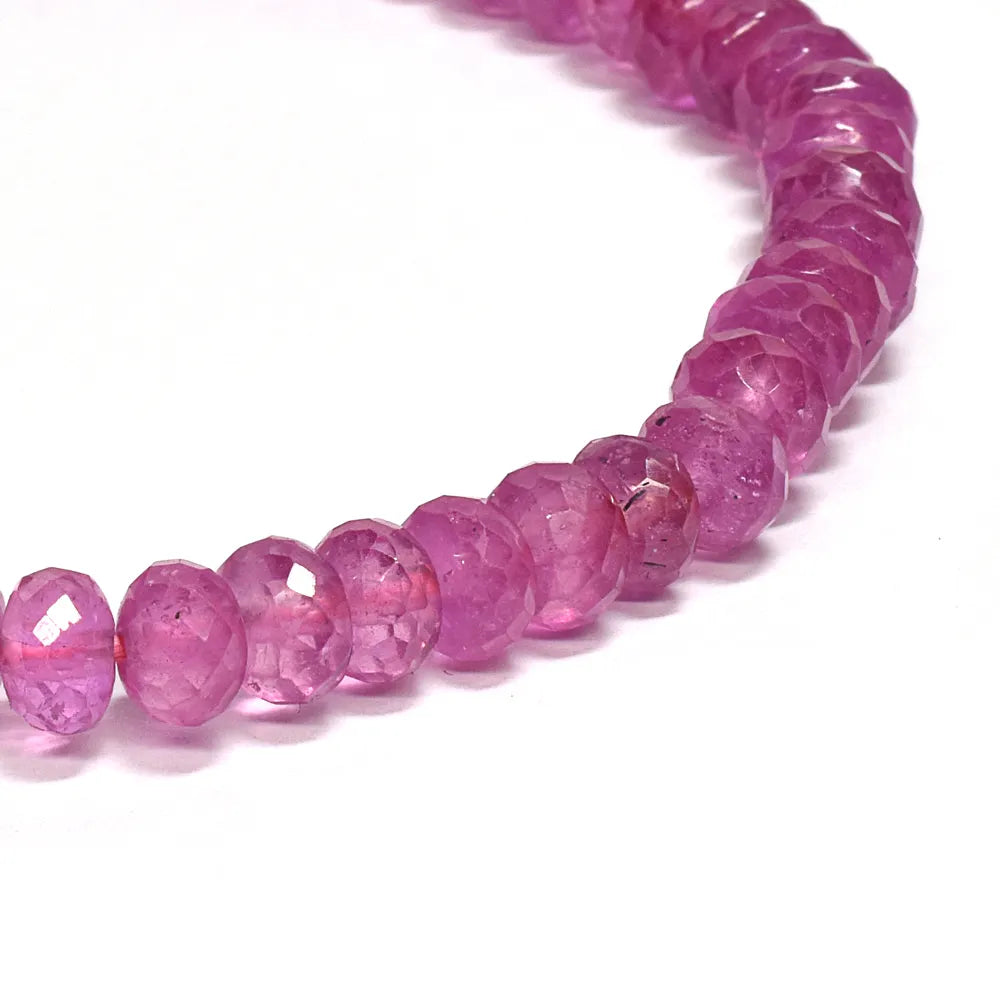 [高品質]ピンクサファイア ブレスレット 6mm #NE570