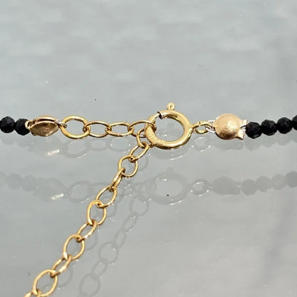 天然石ネックレス（オパール、ブラックスピネル） #RK075