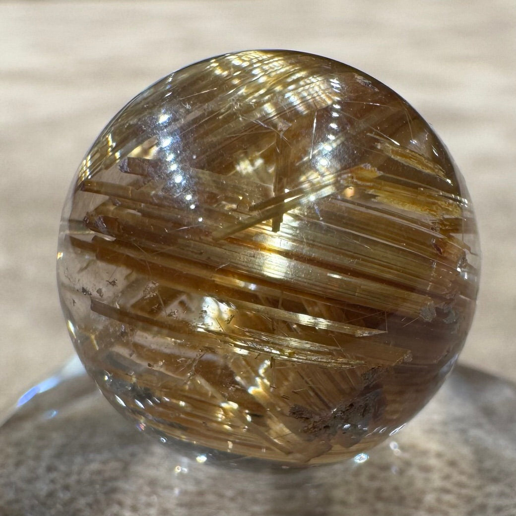 タイチンルチルクォーツ ビーズ 17.9mm #BZ1014 - premium stone gallery LIVE