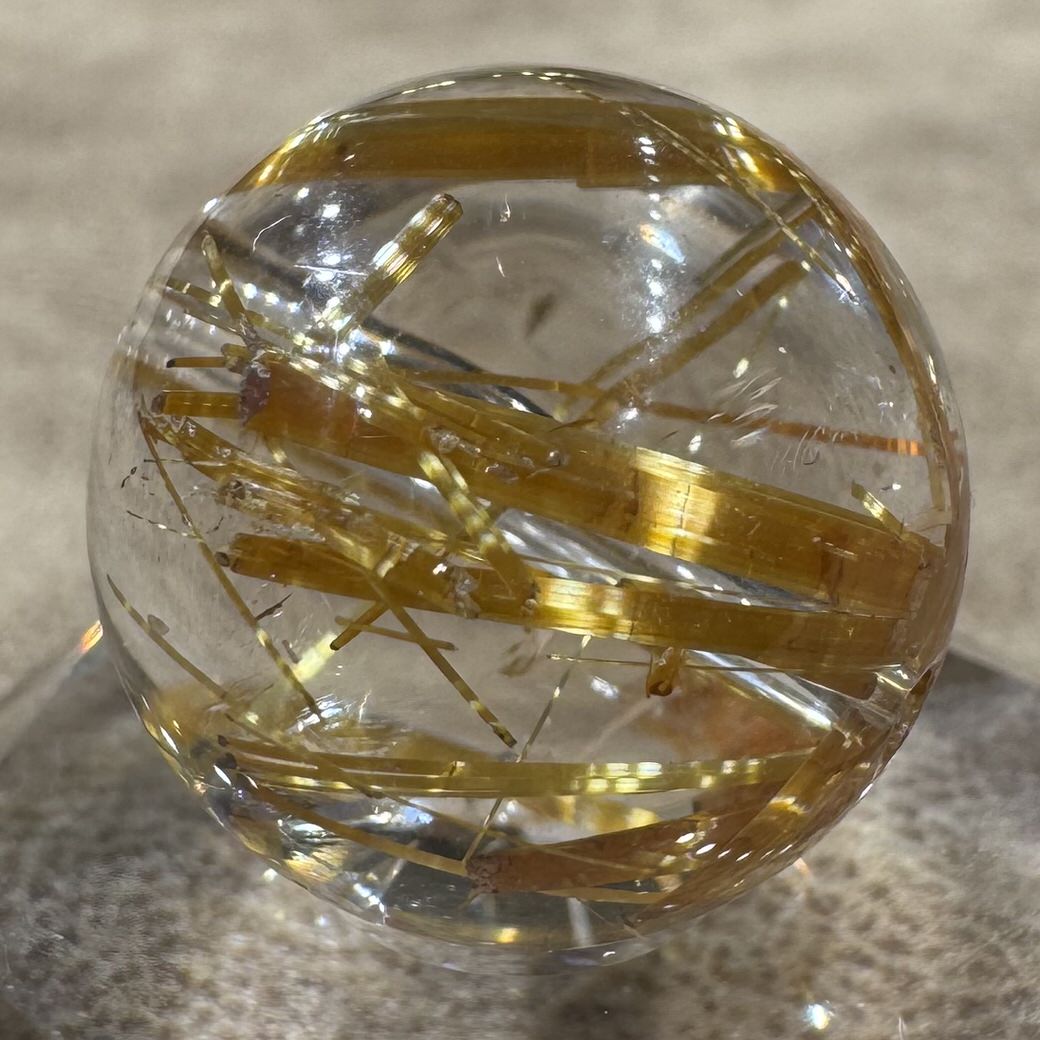 タイチンルチルクォーツ ビーズ 18.3mm #BZ1015 - premium stone gallery LIVE
