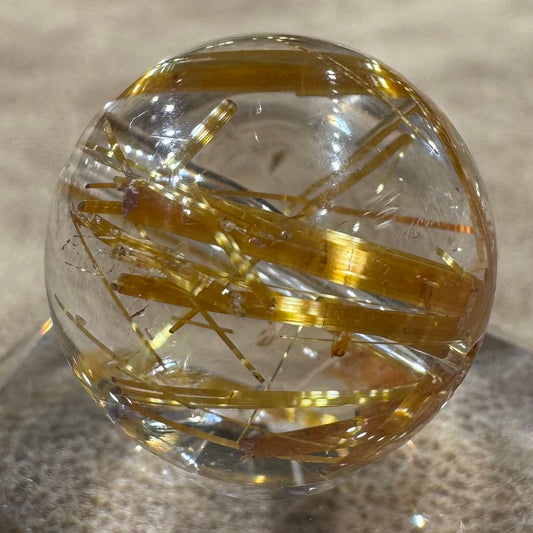 タイチンルチルクォーツ ビーズ 18.3mm #BZ1015 - premium stone gallery LIVE