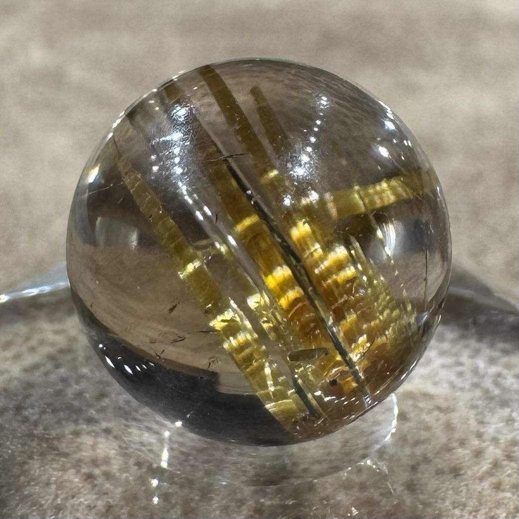 タイチンルチルクォーツ ビーズ 13mm #BZ1024 - premium stone gallery LIVE