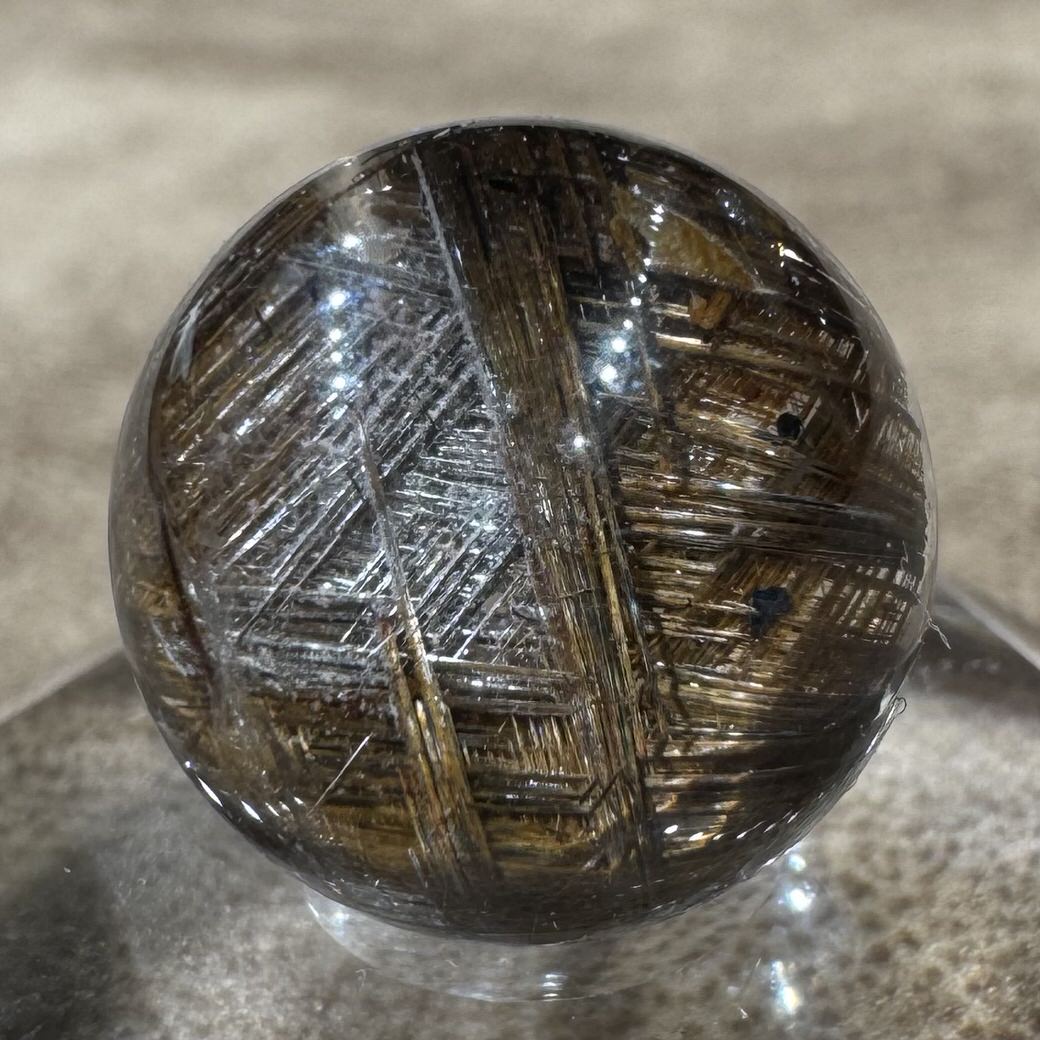 ジオメトリーガーデンルチルクォーツ(スター入り) ビーズ 15.5mm #BZ1029 - premium stone gallery LIVE