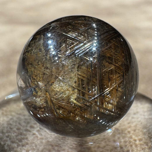 ジオメトリーガーデンルチルクォーツ(スター入り) ビーズ 14.6mm #BZ1034 - premium stone gallery LIVE